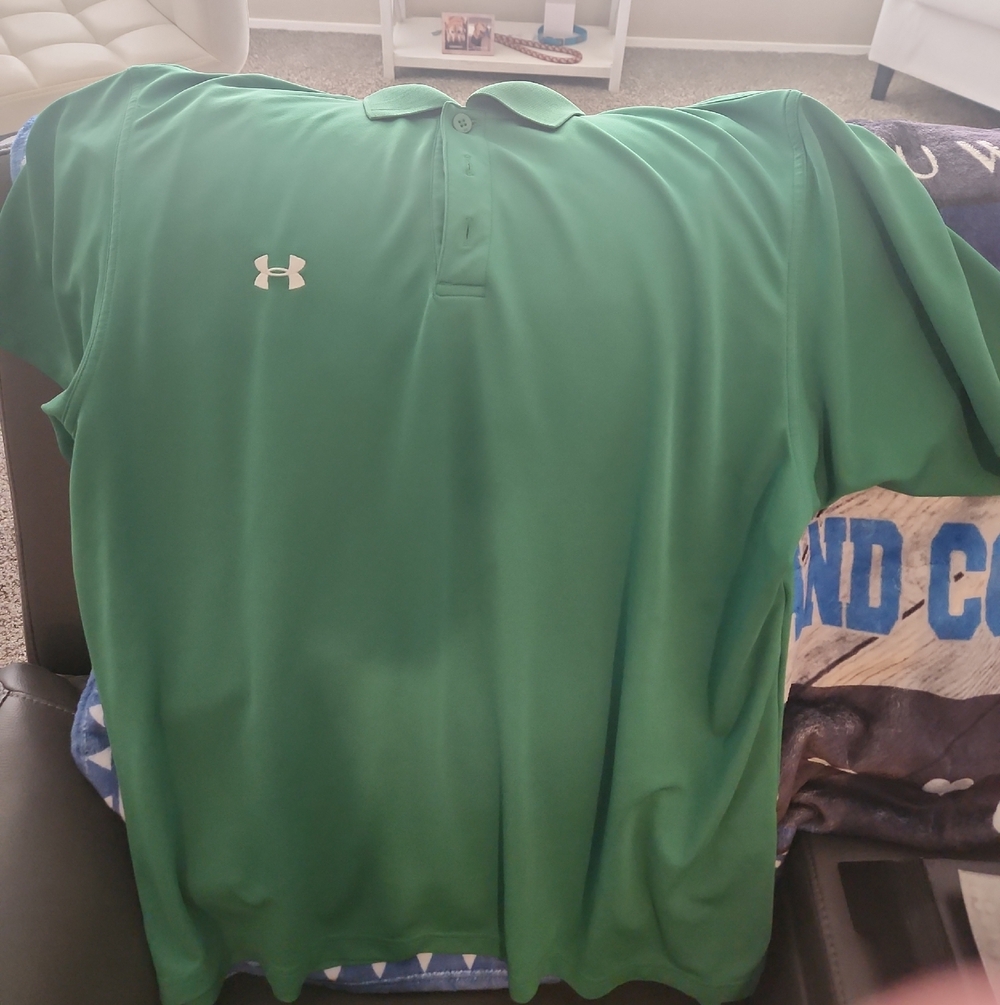 Under Armour Men's Kelly Green Polo Shirt Loose XL, Bad Pic, Looks  Rand New!